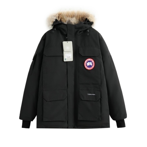 Canada Goose Black Parka with Fur Trim - Picture 1 of 9